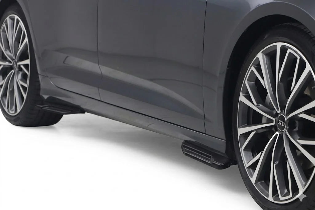 Audi A6 S-Line & S6 Side Skirts (4pcs) — C8 Sedan & Avant 2019+ Gloss Black
