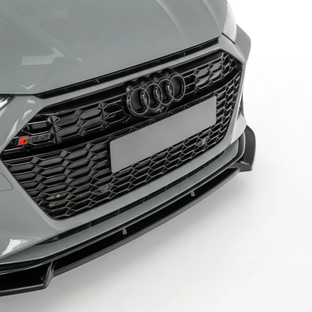 Audi RS6 C8 Front Splitter — 2019+ Gloss Black