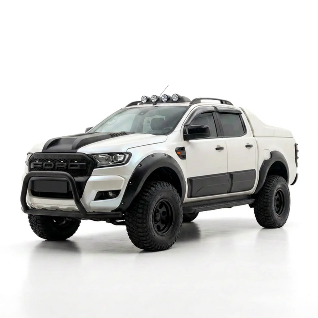 Body Cladding Set (4 Pcs) for FORD Ranger T6 / T7 / T8 (2012–2022) — Matte Black