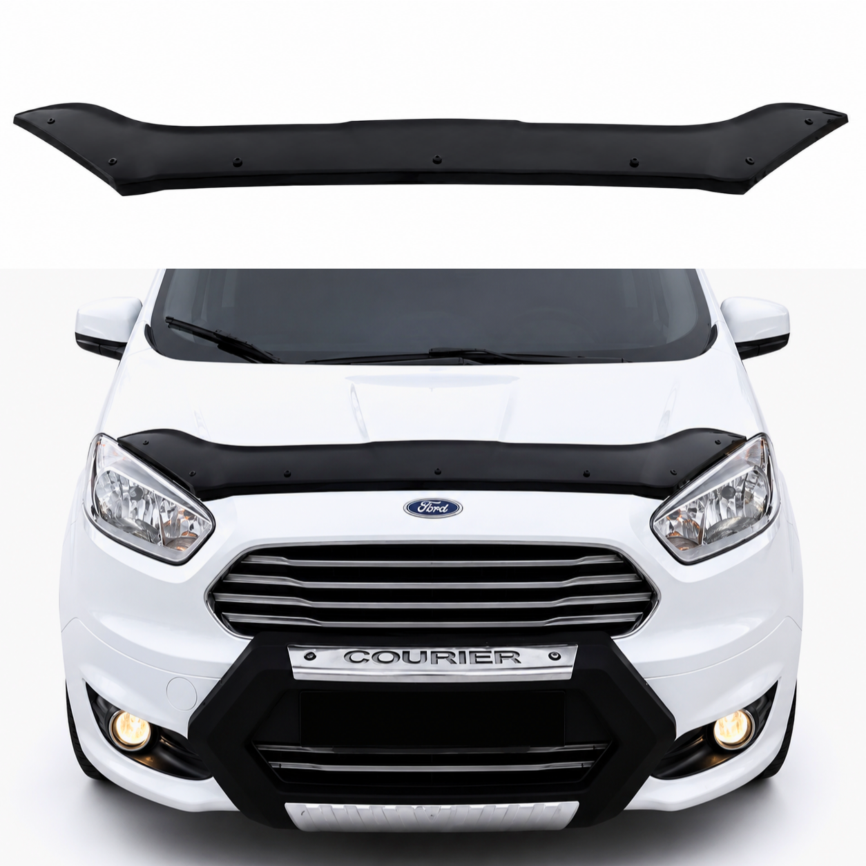 Ford Transit Connect Bonnet Protector — 2014–2018 Gloss Black
