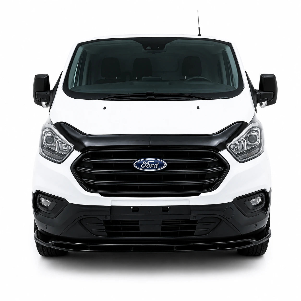 Front Splitter (2 Pcs) for FORD Transit Custom MK1 Facelift (2018–2022) — Gloss Black