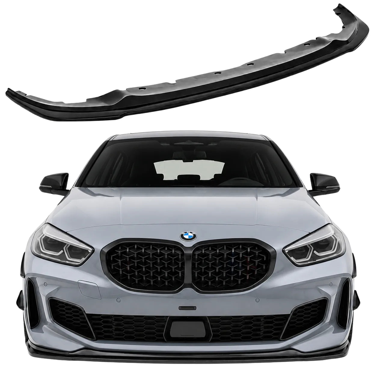 Front Splitter for BMW 1 Series F40 M-Pack / M135i (2019+) — Gloss Black