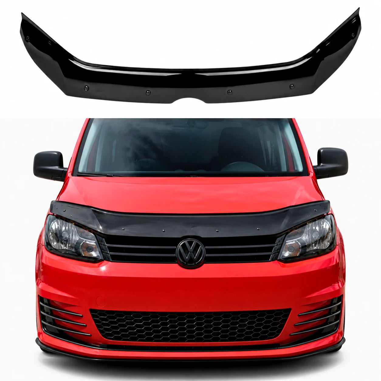 VW Caddy Facelift Bonnet Protector — Mk3 2010–2015 Gloss Black