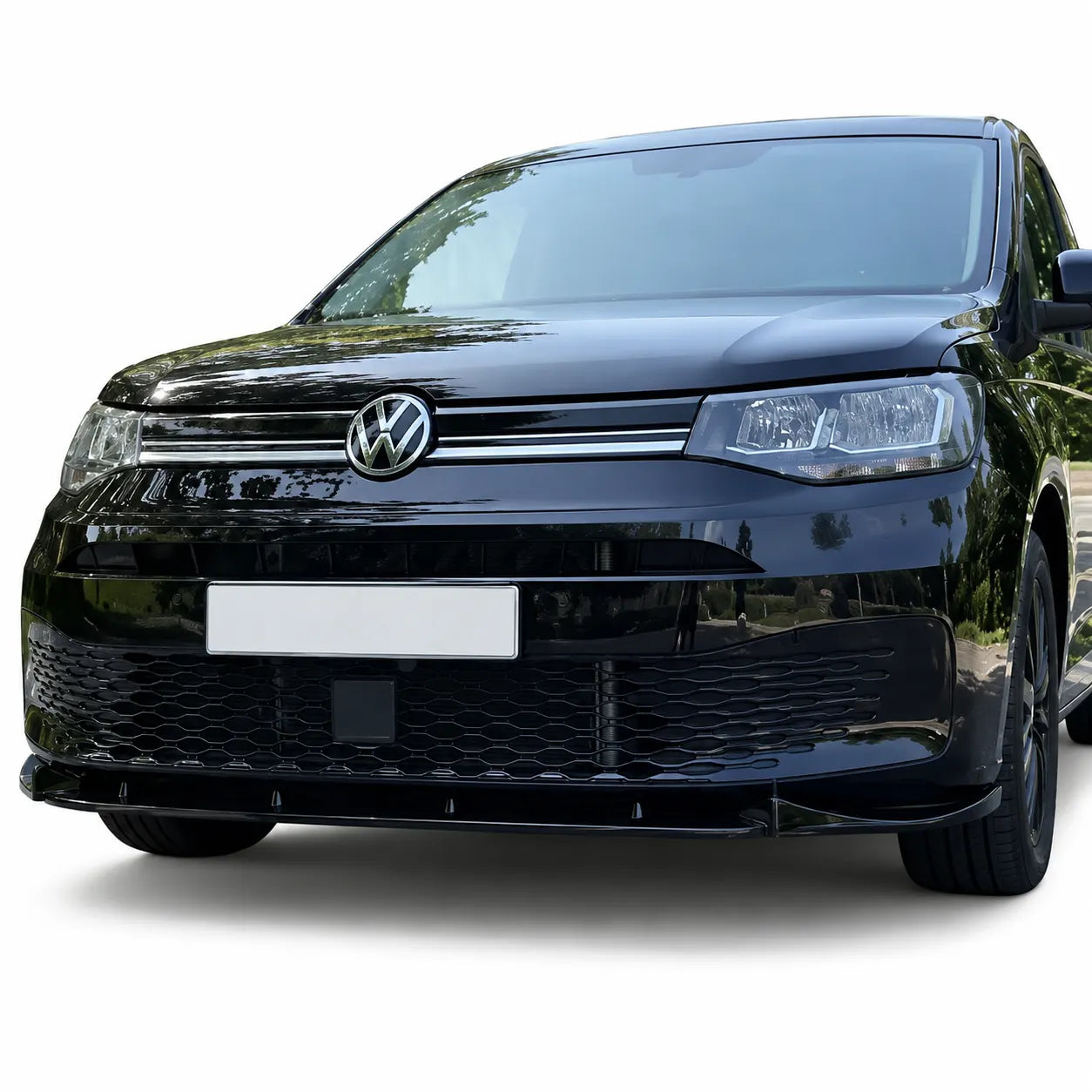 VW Caddy MK5 Front Splitter — 2021+ Gloss Black